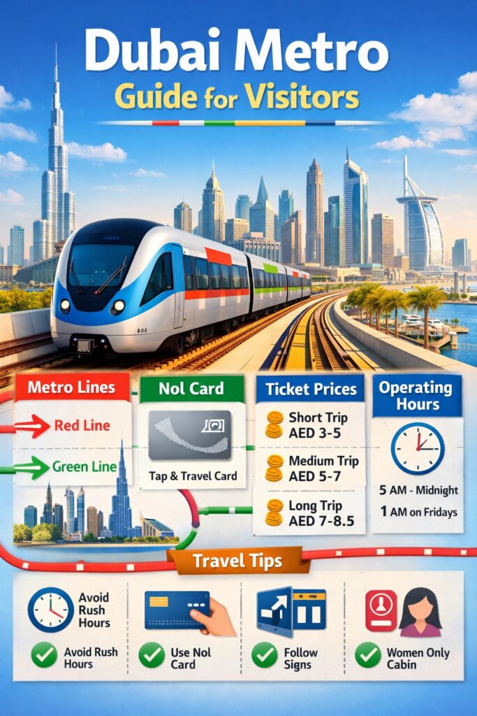 dubai metro guide for tourists routes and stations