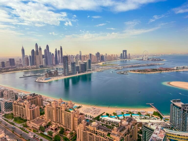 Dubai Marina and Palm Jumeirah skyline